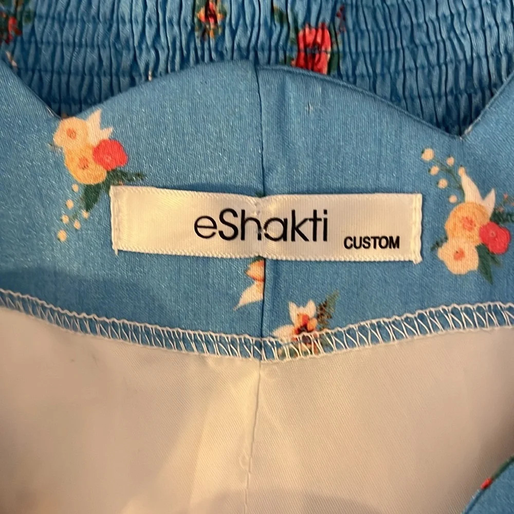 eShakti | Virginia floral retro style dress Women’s 6 (Custom) scalloped Midi - Picture 11 of 12